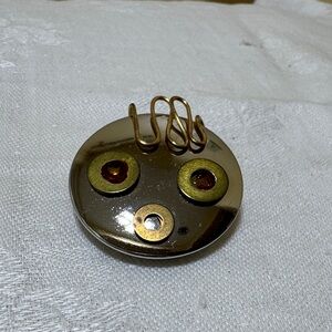 Gold and Bronze Round Brooch